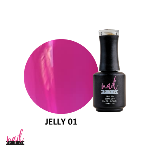 NAIL PRO Esmalte Permanente JELLY 01 Fucsia