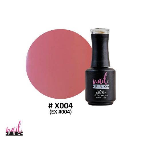 NAIL PRO Esmalte Permanente X004 Rosa Base de francesa traslucido