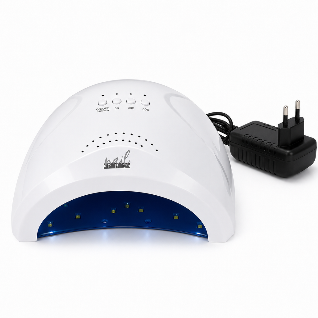 Lámpara LED/UV Nail Pro 48W con Base Metálica – Sensor Automático 24/48W