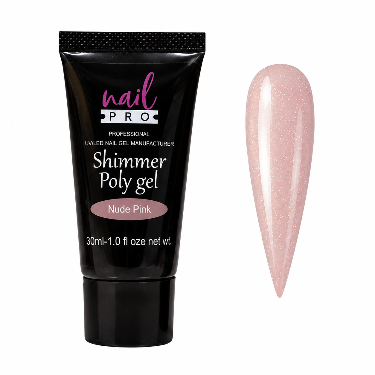 Nail Pro Polygel Shimmer Nude Pink — Acrigel para Extensiones