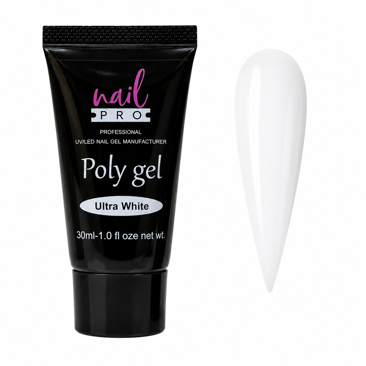 Nail Pro Polygel Ultra White — Acrigel para Extensiones
