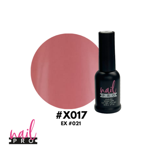 NAIL PRO Esmalte Permanente 8 ml X017 (ex021) Nude damasco