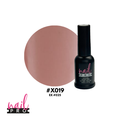 NAIL PRO Esmalte Permanente 8 ml X019 (ex025) Nude Cafe Beige