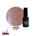 NAIL PRO Esmalte Permanente 8 ml X132 (ex195) Rosa traslúcido micro glitter