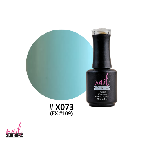 NAIL PRO Esmalte Permanente X073 (ex109) Verde agua Pastel
