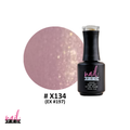NAIL PRO Esmalte Permanente X134 (ex197) Rosado pastel micro glitter