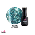 NAIL PRO Esmalte Permanente X206 (exBJ008) Turquesa glitter intenso