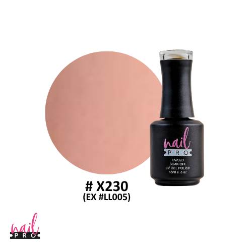 NAIL PRO Esmalte Permanente X230 (exLL005) Color piel Rosa