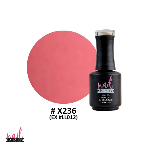 NAIL PRO Esmalte Permanente X236 (exLL012) Rosa damasco fluor