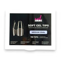 NAIL PRO TIPS SOFT GEL MEDIUM OVAL 110 PCS (PRE-LIMADOS)