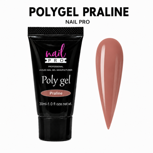 NAIL PRO Polygel - Praline 30ml - Acrigel para Extensiones