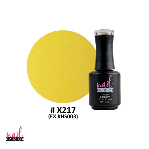 NAIL PRO Esmalte Permanente X217 (exHS003) Amarillo Fluor pastel