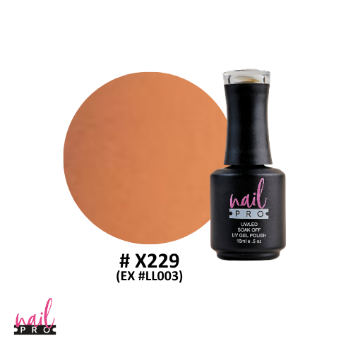 NAIL PRO Esmalte Permanente X229 (exLL003) Naranjo Pastel