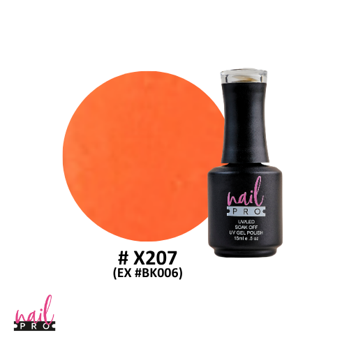 NAIL PRO Esmalte Permanente X207 (exBK006) Naranjo intenso