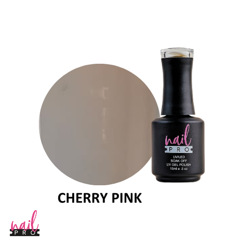 NAIL PRO Esmalte Permanente CHERRY PINK traslucido lechoso