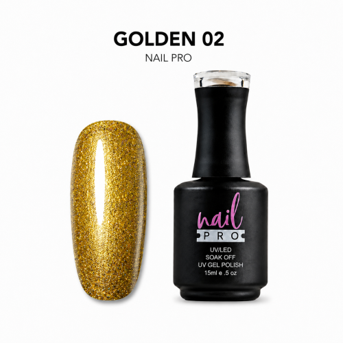 NAIL PRO Esmalte Permanente Ojo de Gato Golden 02