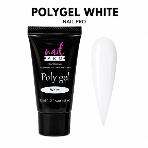 Nail Pro Polygel - White 30ml - Acrigel para Extensiones