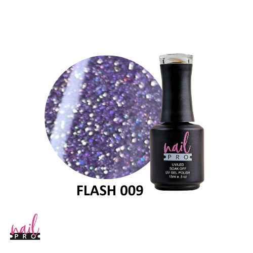 NAIL PRO Esmalte Permanente FLASH 009 REFLECTANTE Morado