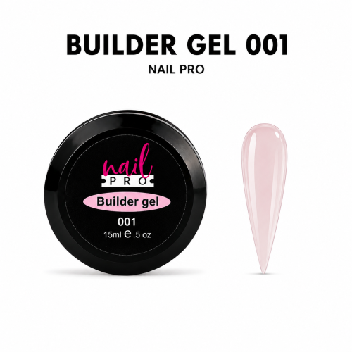 NAIL PRO Builder Gel 15ml - 001 Pink traslucido