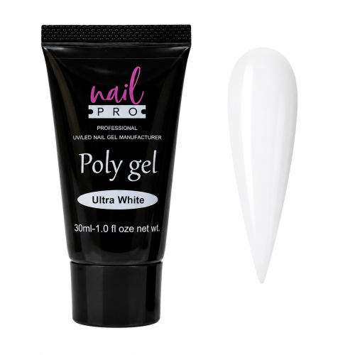 NAIL PRO Polygel - Ultra White 30ml - Acrigel para Extensiones